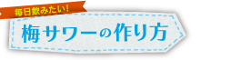 毎日飲みたい! 梅サワーの作り方